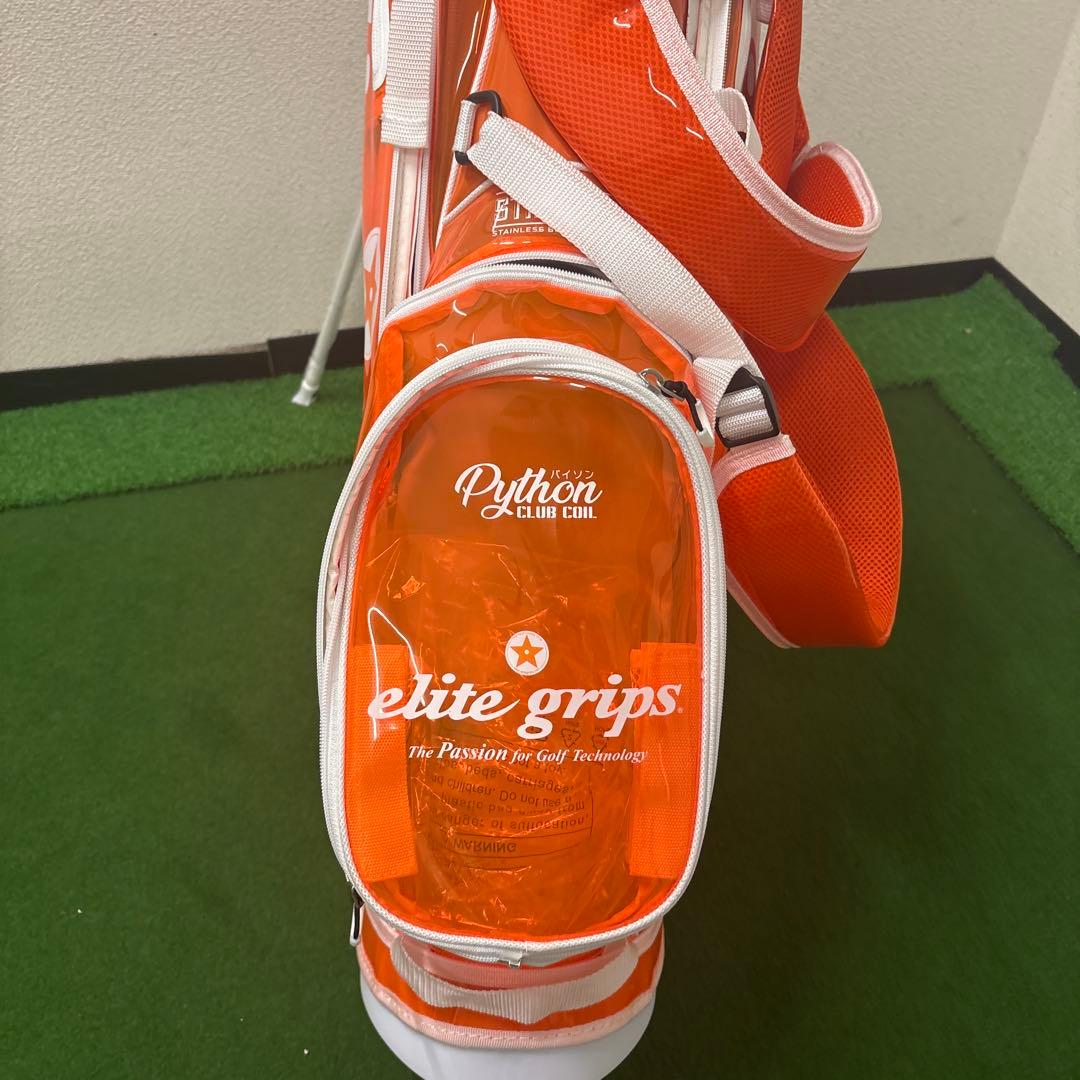 1*4様 希少　限定　elite grips スタンド式キャディバッグ クリアオ