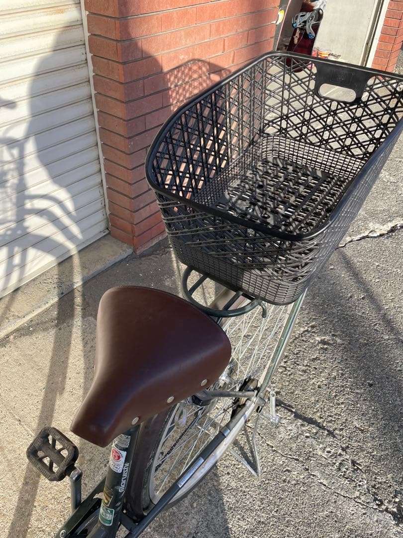 シティサイクル グリーン 前後バスケット付き