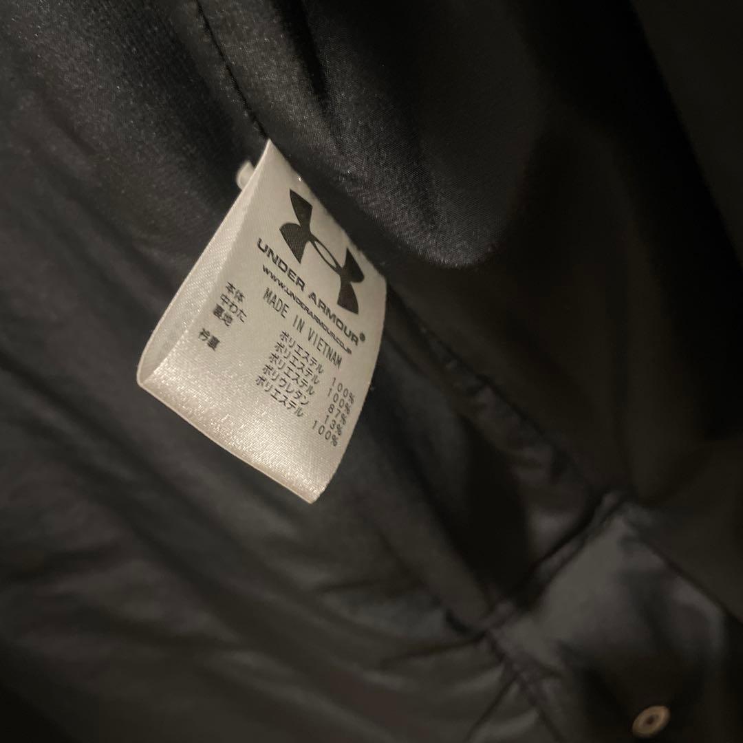 UNDER ARMOUR ブラック ロングコート メンズ ベンチコート