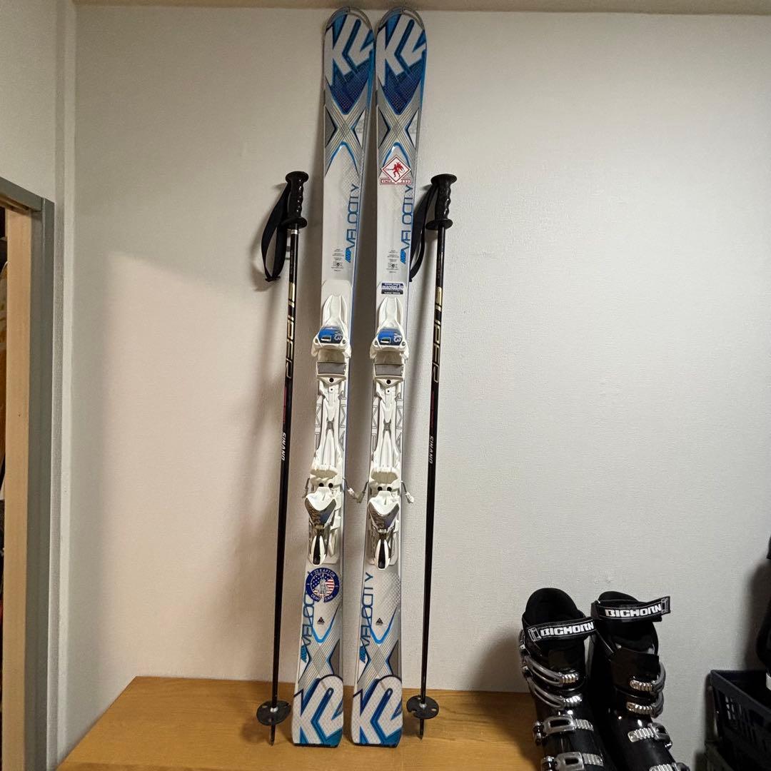 メンズスキーセットストック付　K2 165cm SINANO 27-27.5cm