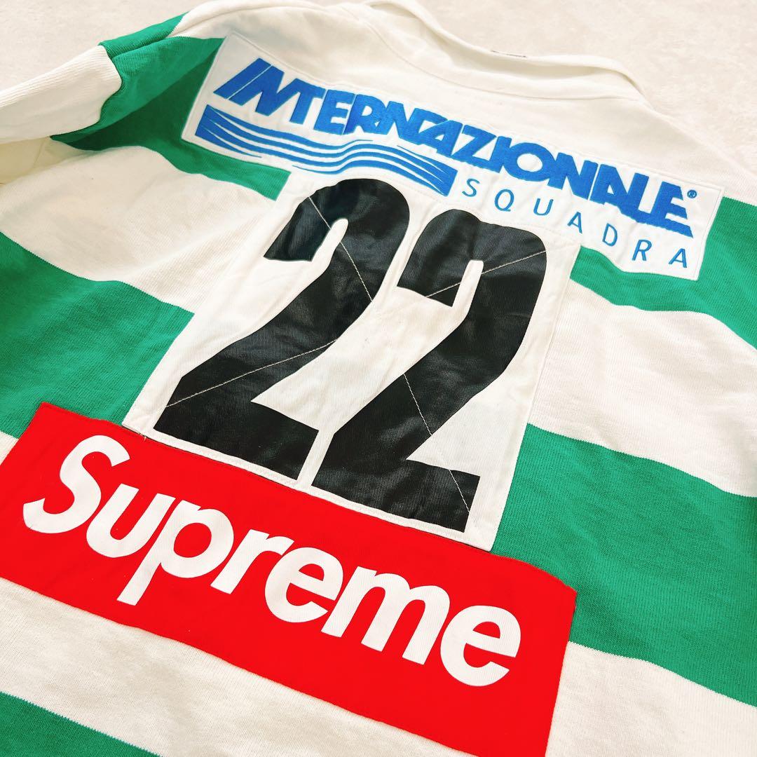 Supreme 2022年春夏 Stripe Rugby ラガーシャツ 長袖　L