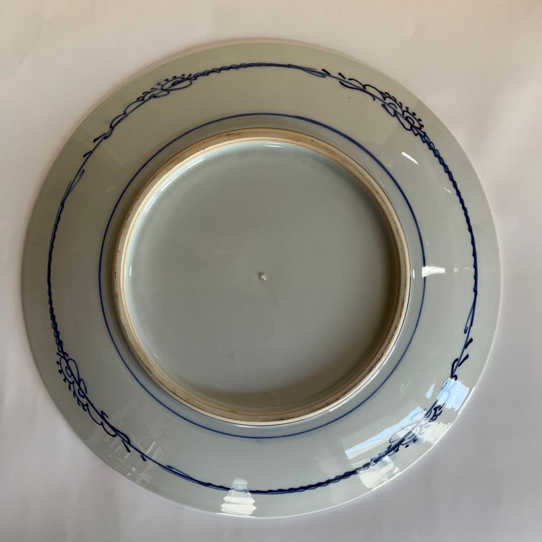 古伊万里　染付山水文皿