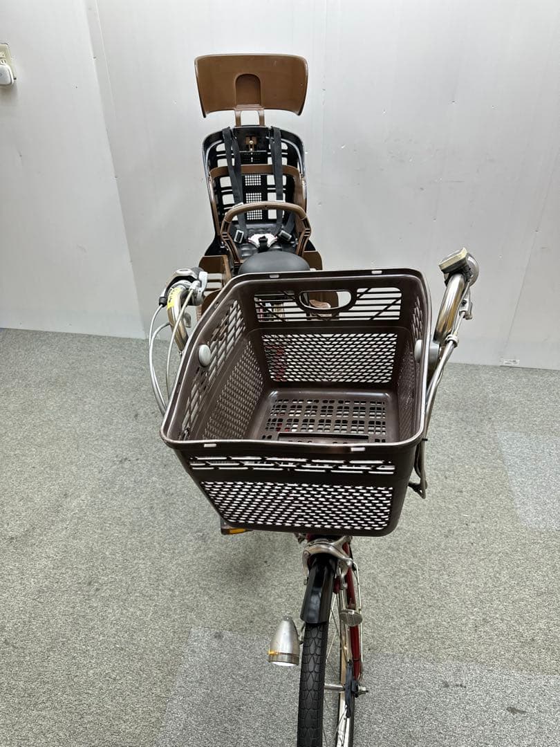 ブリヂストンアンジェリーノ チャイルドシート付き電動自転車　大型フロントカゴ