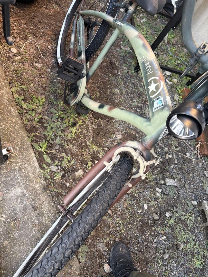 ビーチクルーザー　カモフラ柄