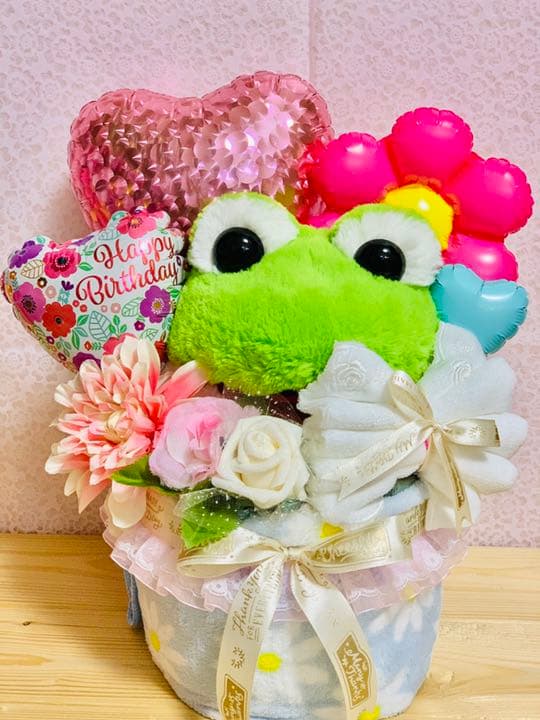 ウェディング　バルーンギフト　おむつケーキ　ペアぬいぐるみ