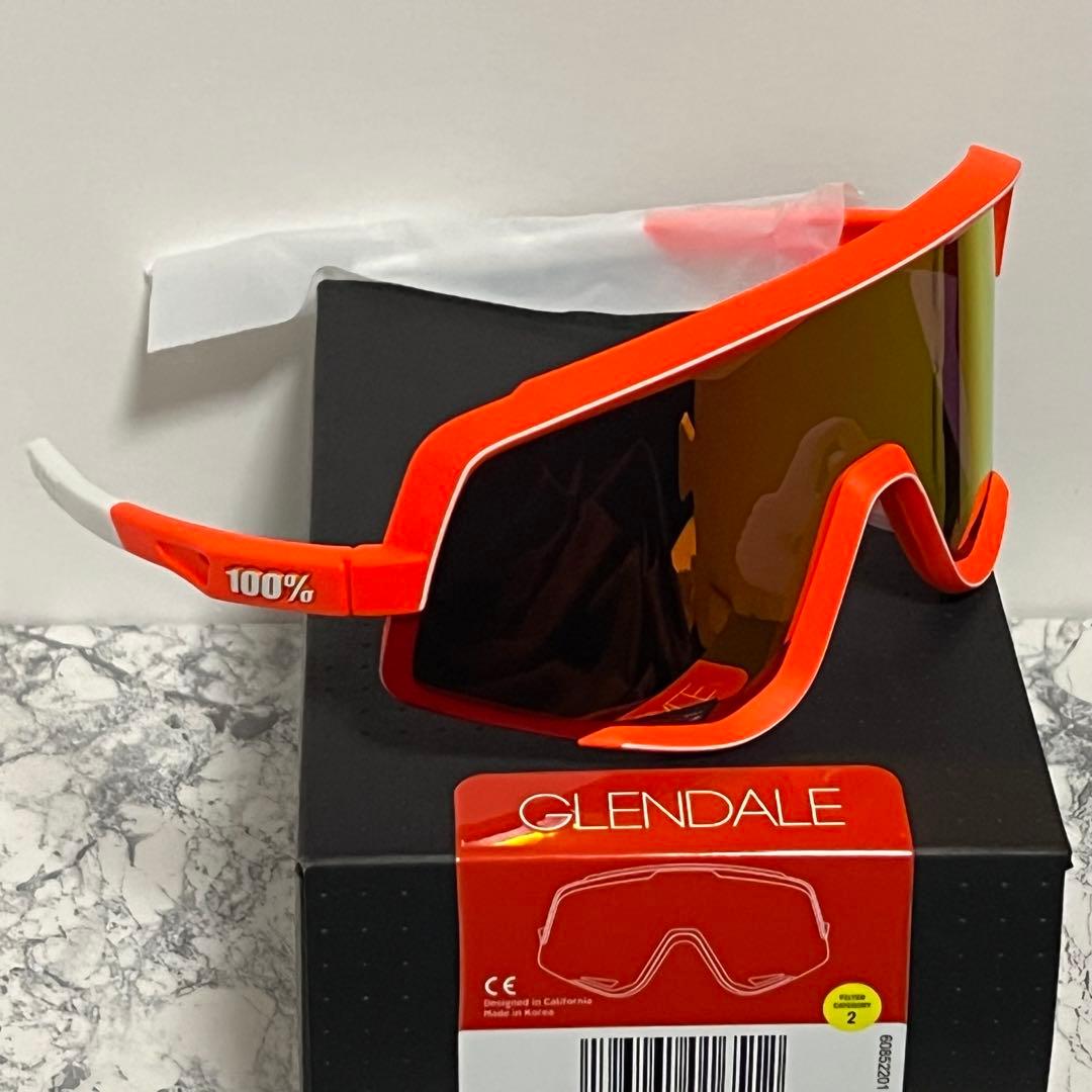 100% ワンハンドレッド サングラス Glendale Neon Orange