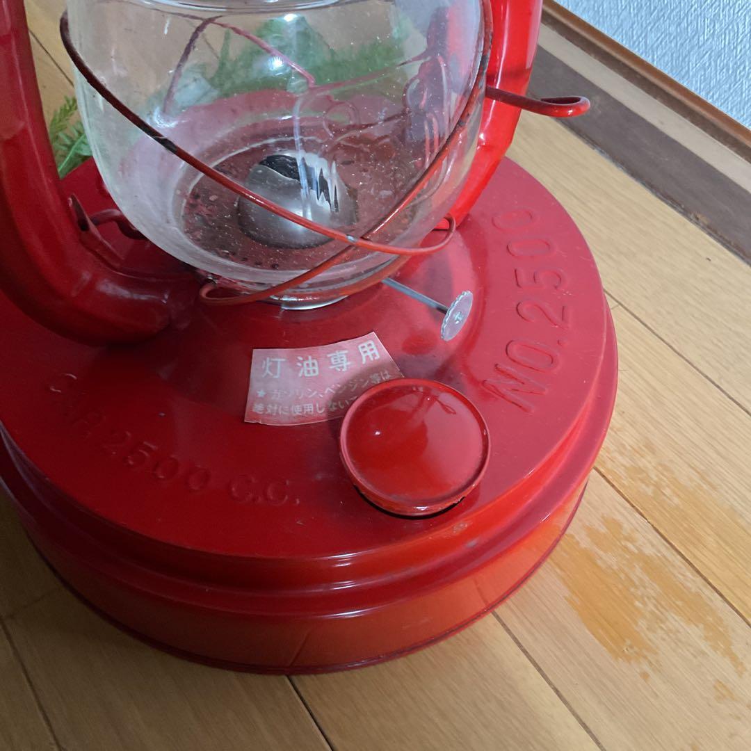 アンティーク雑貨　　昭和レトロ赤色ランタン