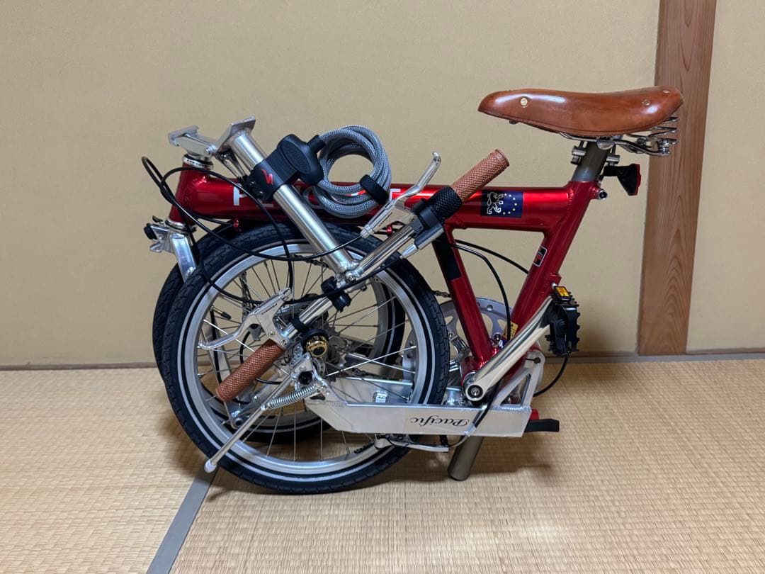 PEUGEOT 折りたたみ自転車 レッド／ポリッシュ