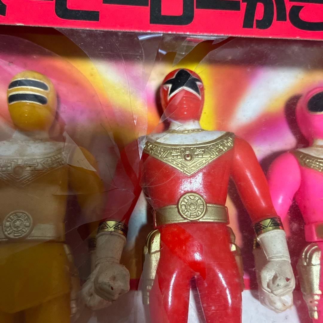 【当時物】絶版品超力戦隊オーレンジャー　ソフビ5体セット