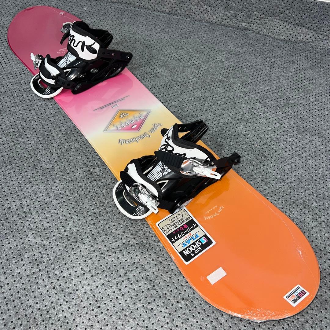 未使用 キッズスノーボード 110cm SPOON×バイン×ダイヤルブーツ
