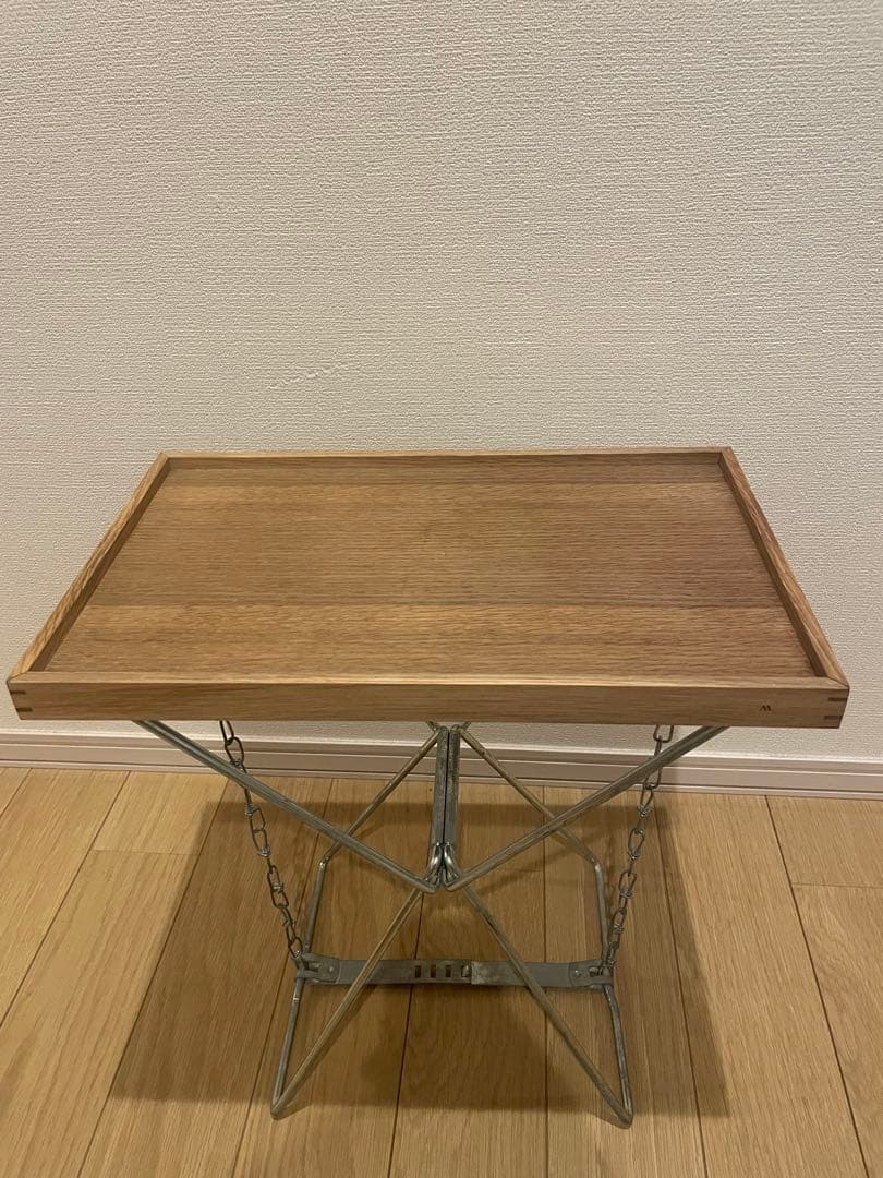 【中古】Universal Stool - Silver & Wood Tray
