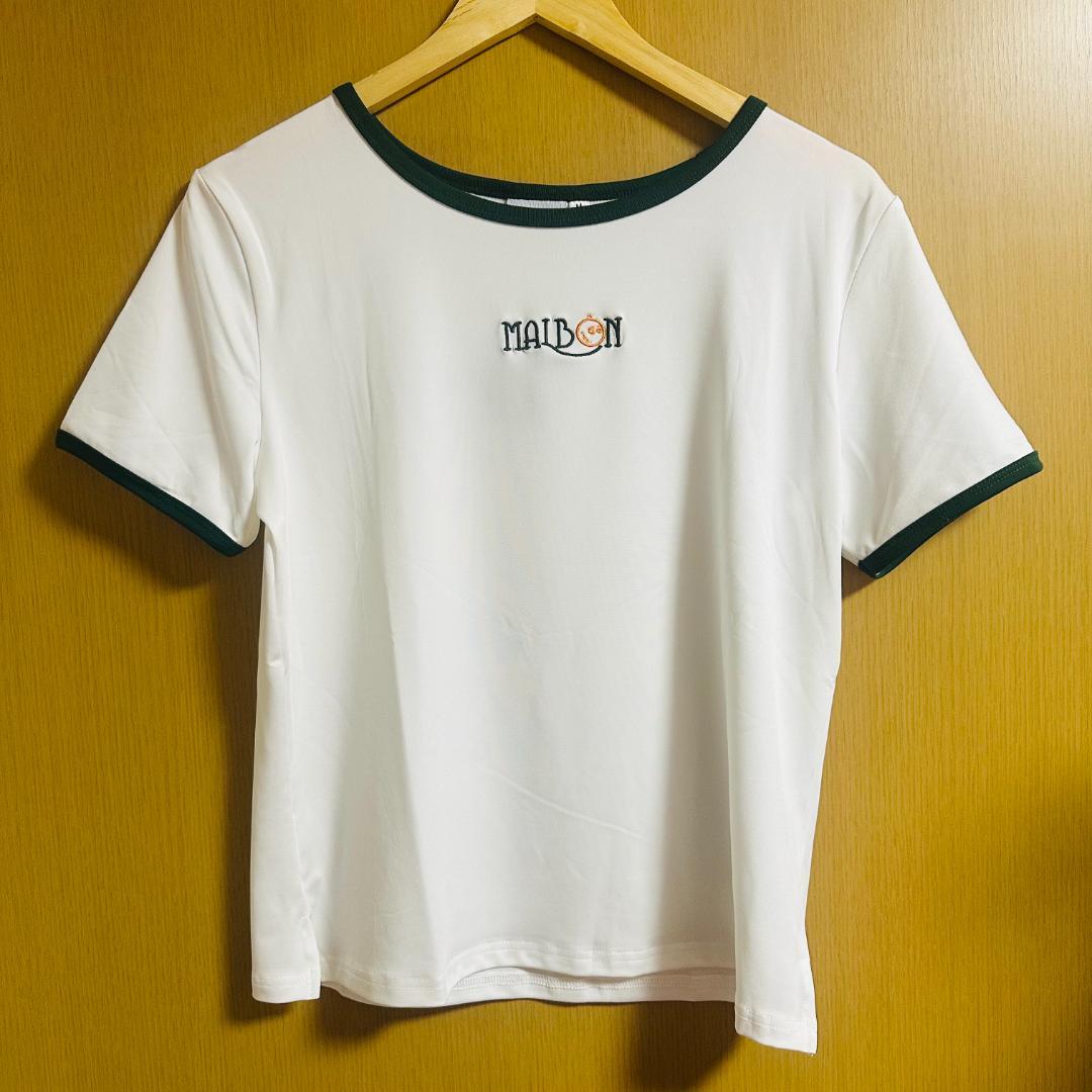 マルボンゴルフ Tシャツ レディース シャツ Malbon Golf 半袖 白M