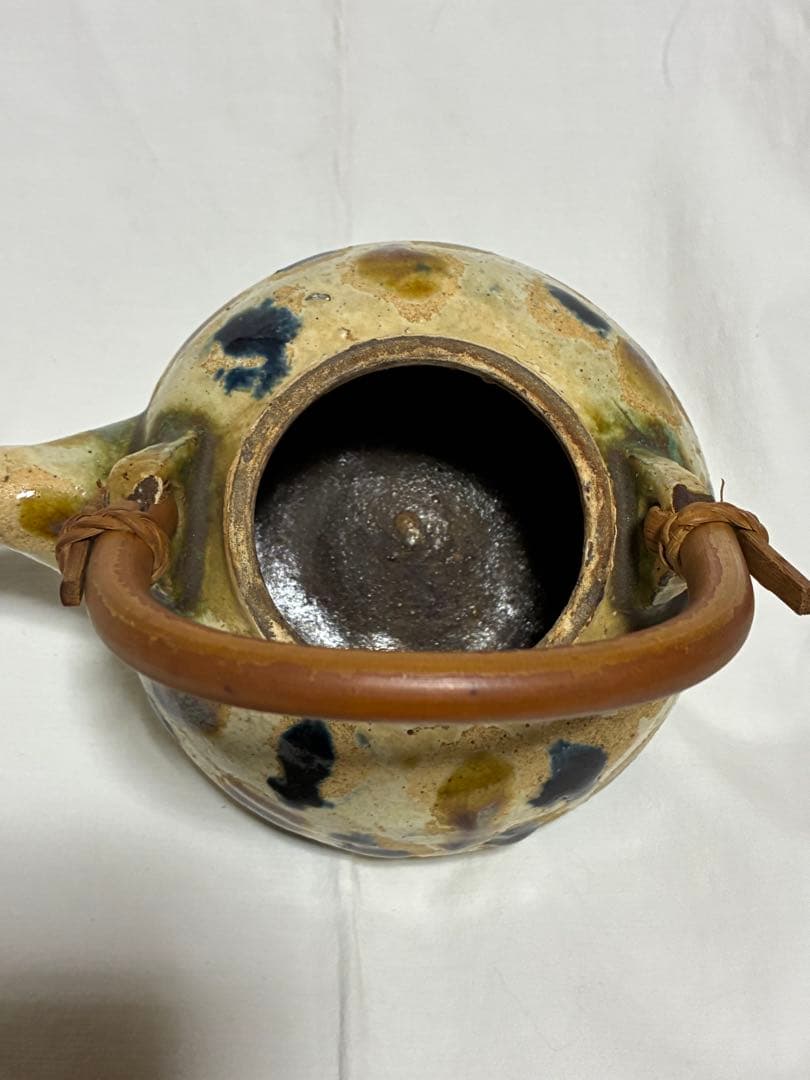 壺屋焼　琉球陶器　急須　土瓶　作者不明　金城次郎？　琉球焼　骨董　アンティーク