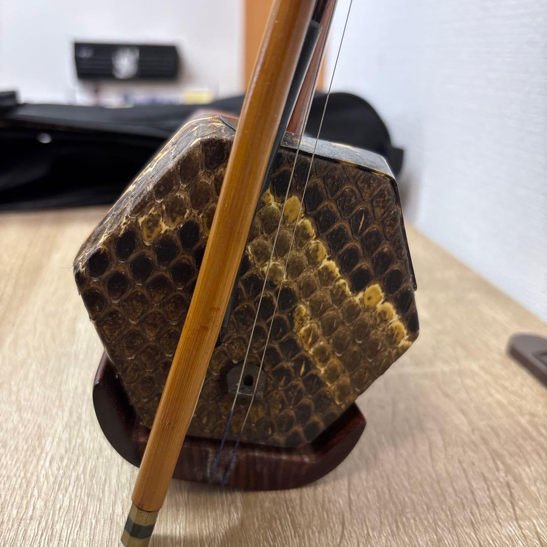 二胡 蛇革 中国揚州　袋あり