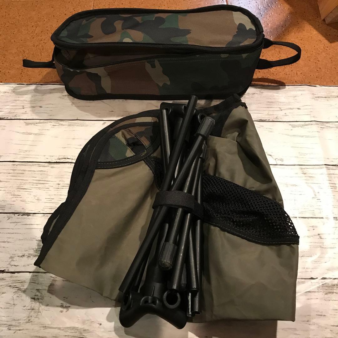 アウトドアチェア⭐️カモフラ⭐️迷彩⭐️ヘリノックスタイプ⭐️美品⭐️