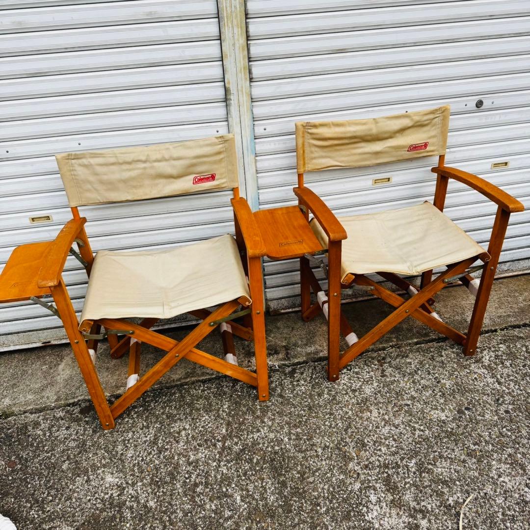 激レア ビンテージ品✨コールマン ガーデンウッドフォールダブルチェア キャンプ