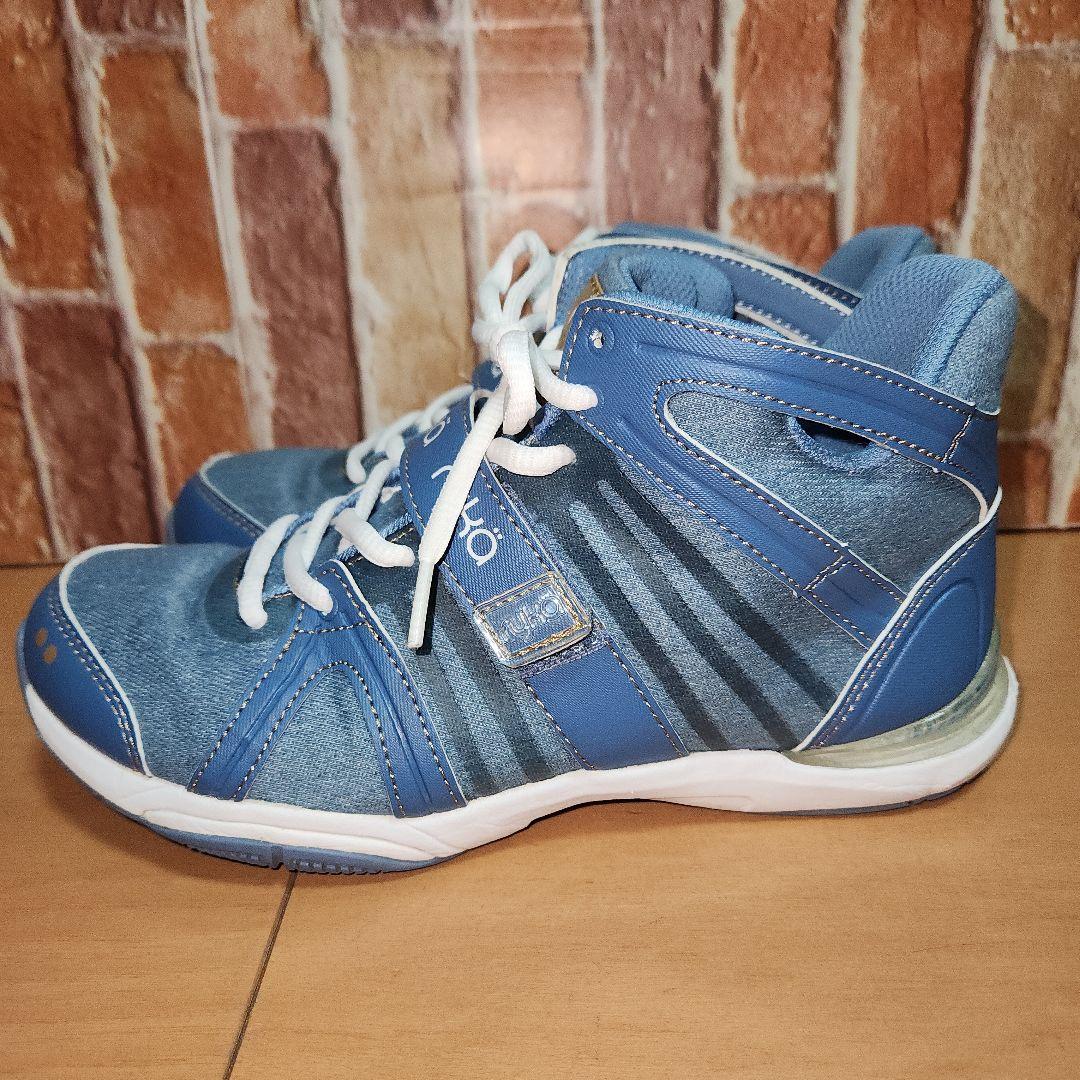 ryka ライカ ダンスシューズ　青　デニム　23.3㎝