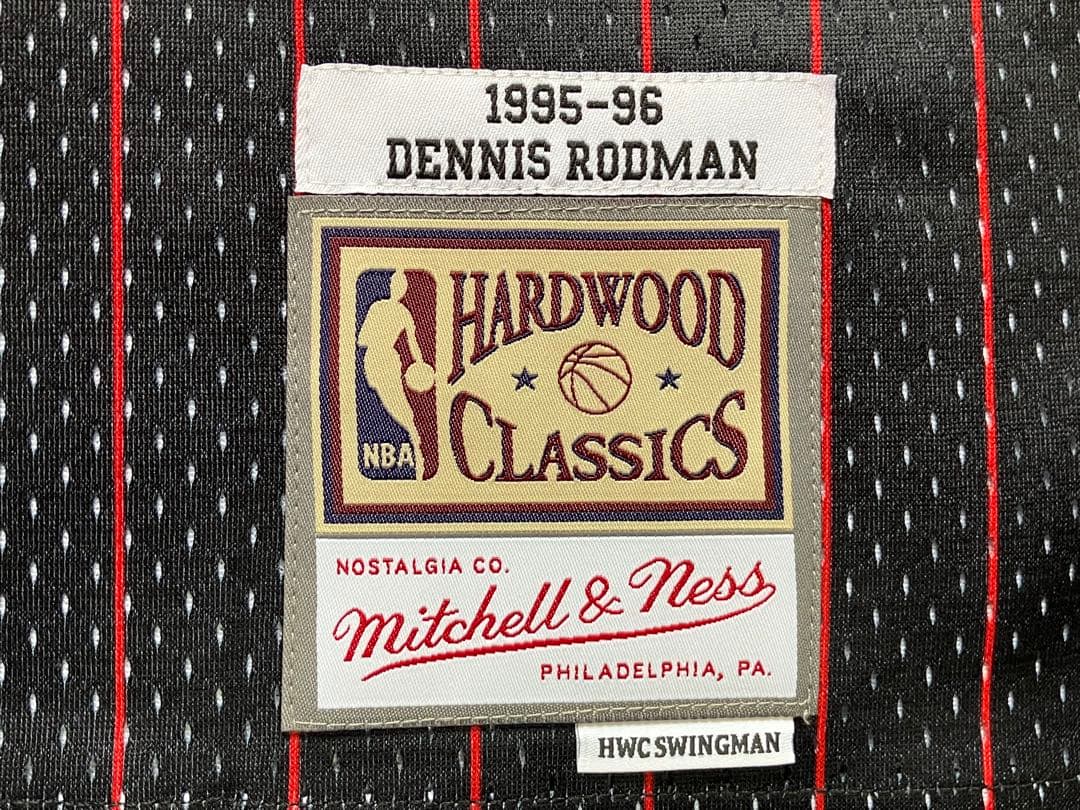 ★未使用品 NBA デニス・ロッドマン ブルズ ユニフォーム ストライプ　L