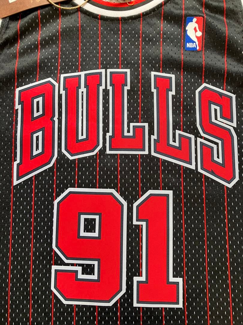 ★未使用品 NBA デニス・ロッドマン ブルズ ユニフォーム ストライプ　L