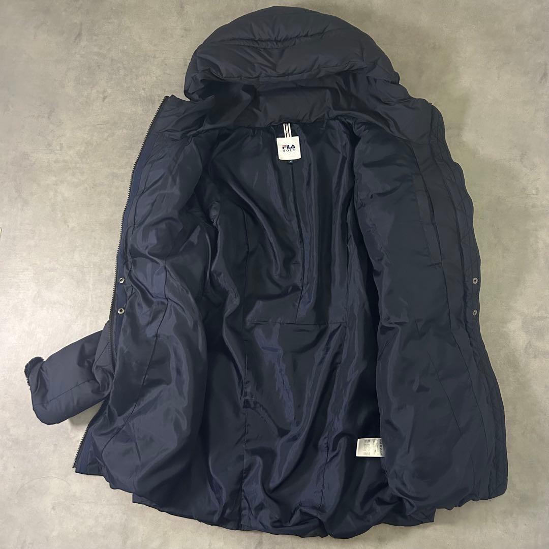 【FILA GOLF】美シルエット ダウンコート M 紺 ネイビー ゴルフ