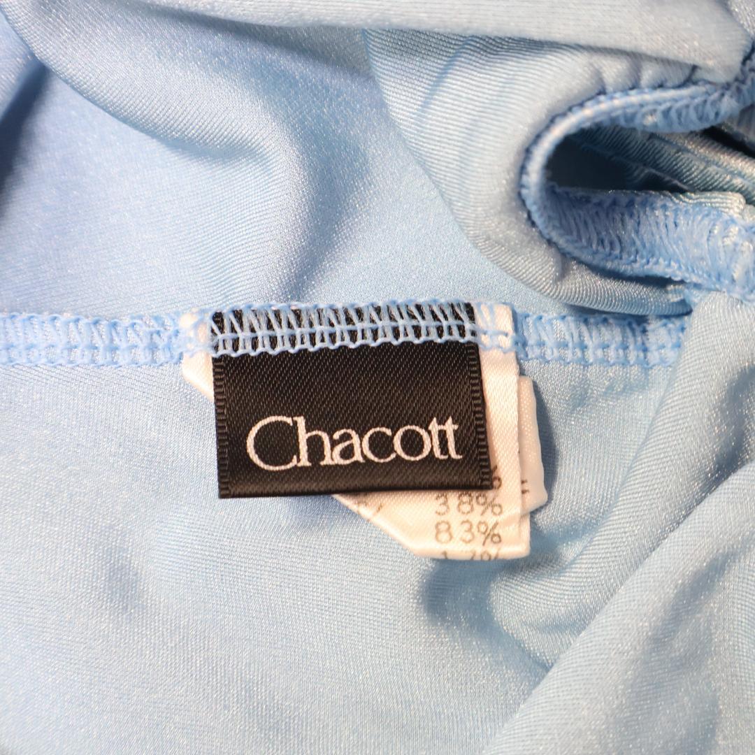 【日本製 社交ダンス衣装】ブルー Chacott ブラウス トップス レオタード