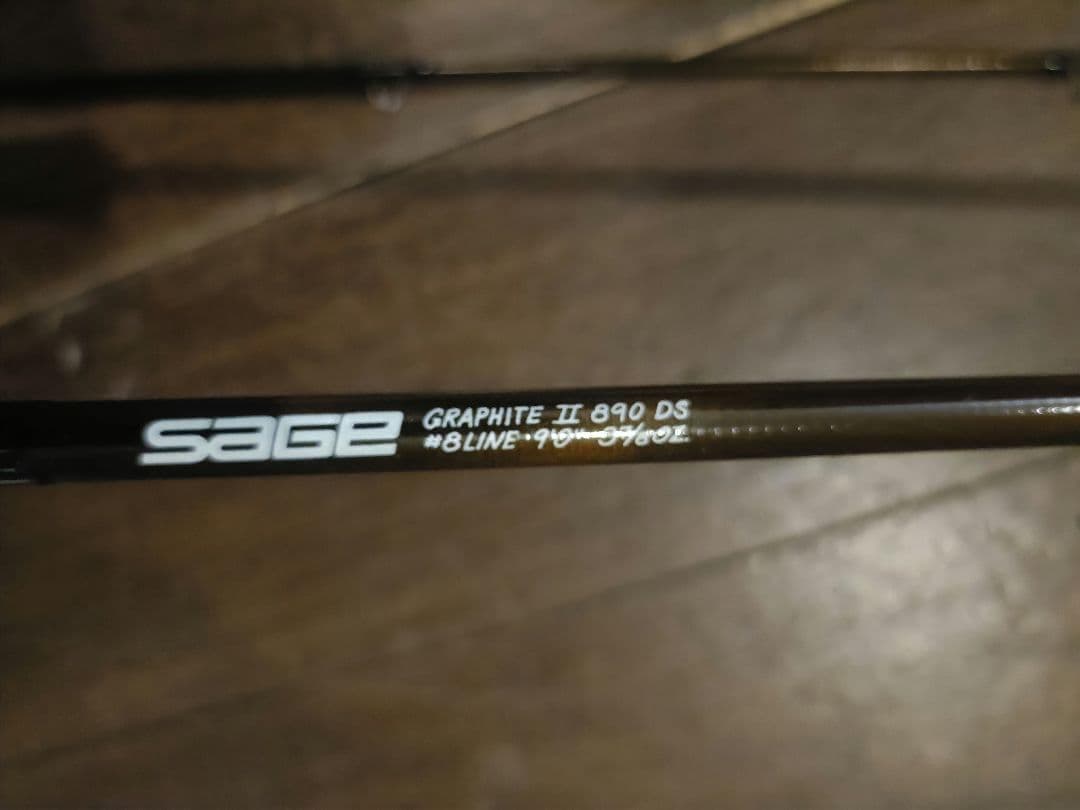 SAGE 890 DS 9'0\" #8 フライロッドUSA製アルミケース付 美品