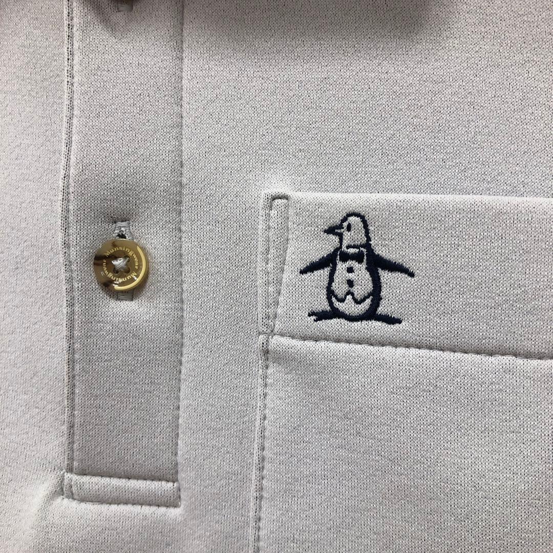 Munsingwear メンズゴルフグレー 長袖ポロシャツ
