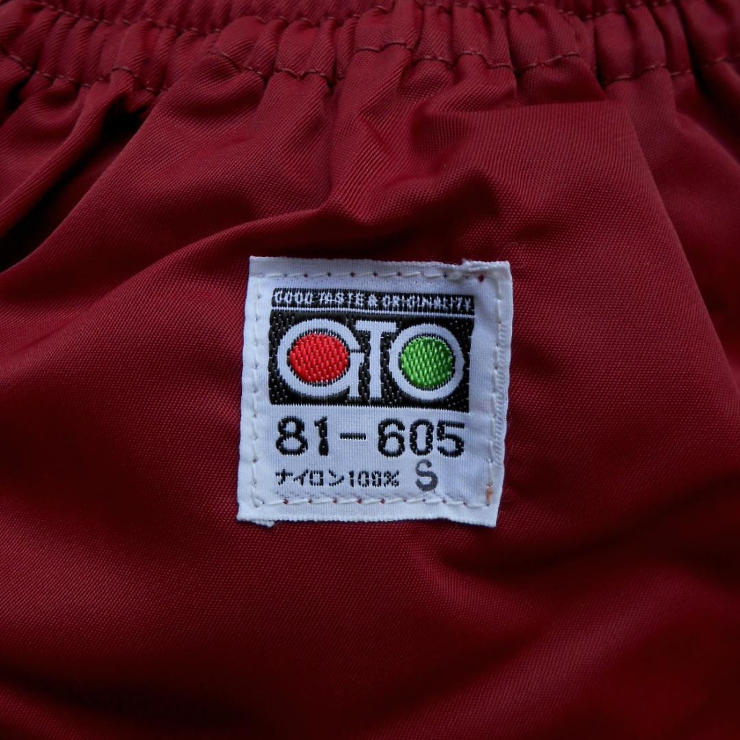 '80s GTO ショートパンツ S ボルドー 光沢 ナイロン ランパン 短パン