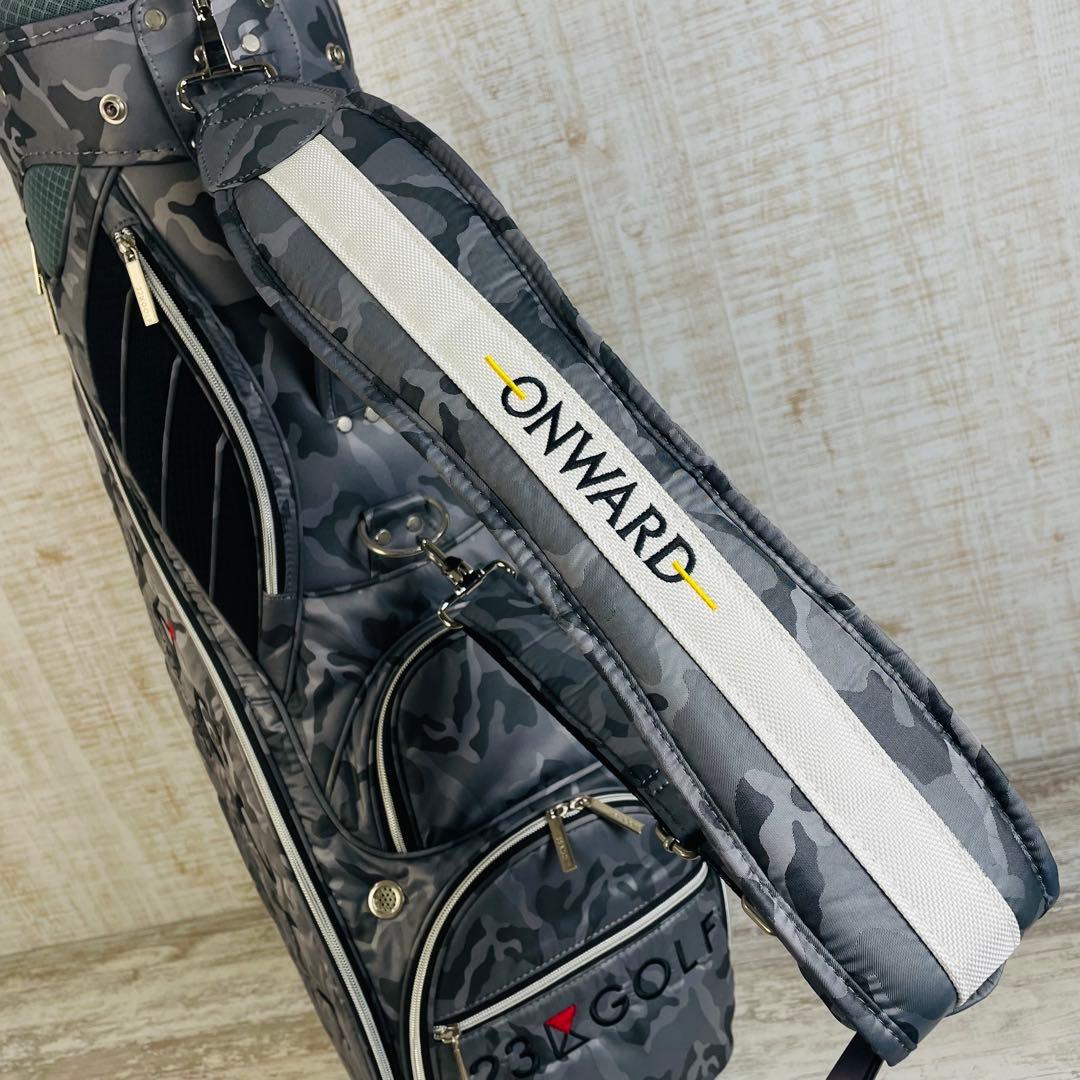 23区GOLF ONWARD グレーカモフラージュ　迷彩　キャディバッグ
