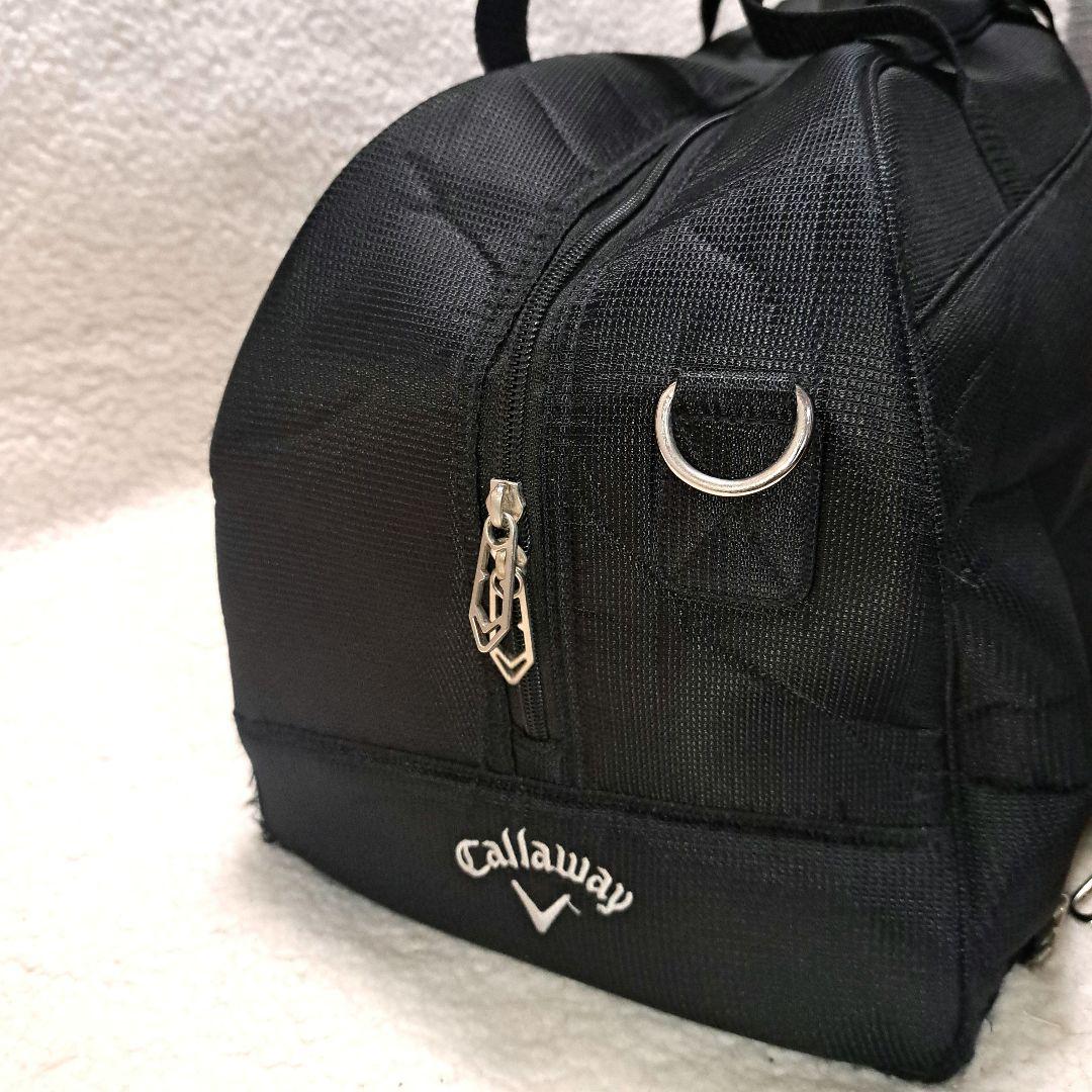 【美品】Callaway キャロウェイ ゴルフ ボストンバッグ シューズ収納 黒