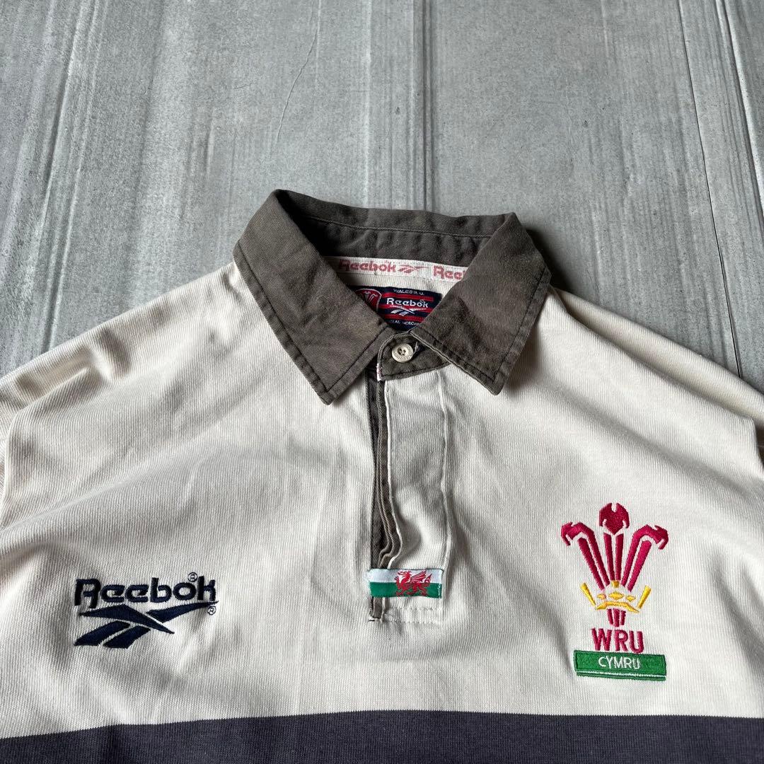 90s Reebok ヴィンテージ ラガーシャツ WRU ウェールズ XL