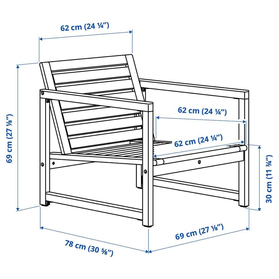 IKEA木製スラットデザインチェア2脚セット