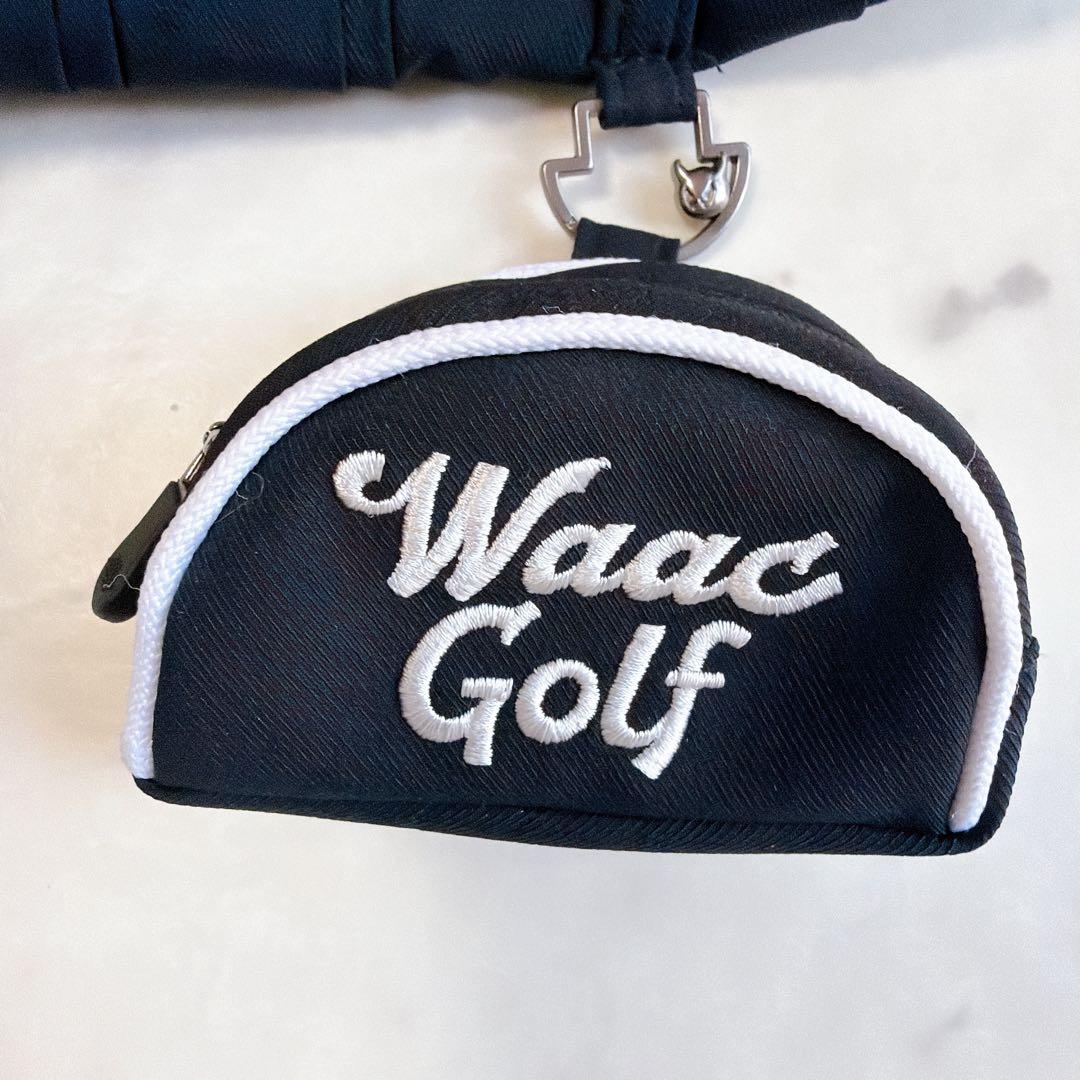 WAAC✨ゴルフスカート プリーツ ブラック サイズ23 ボールポーチ付き 黒
