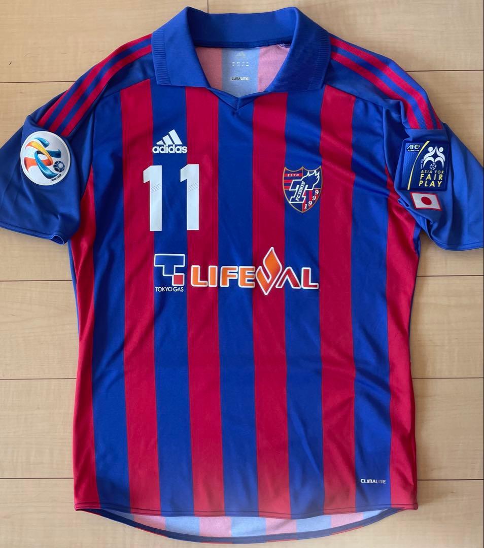 アディダスFC東京サッカーユニフォームホーム12 13渡邉千真選手AFC赤紺
