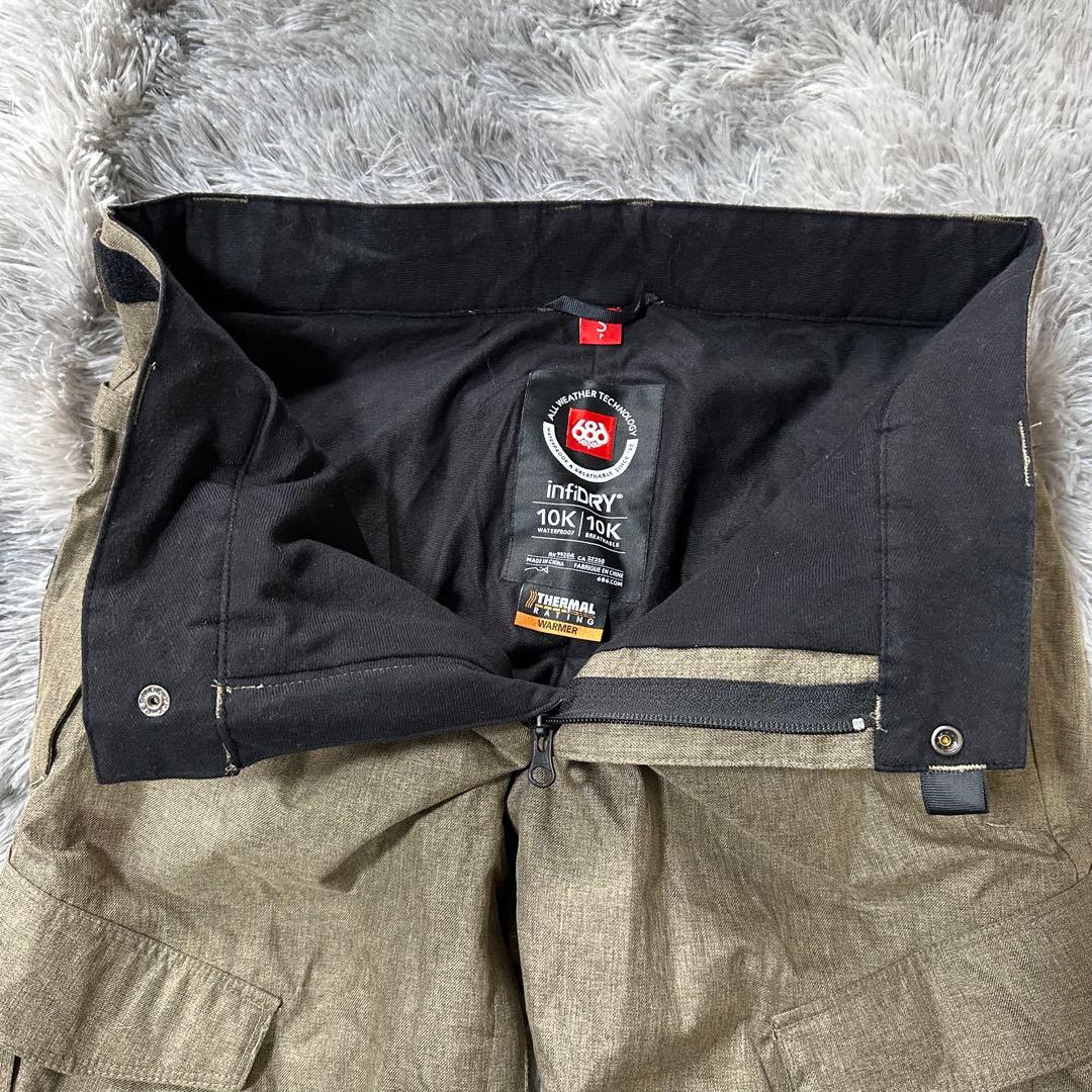【686】❣️美品❣️シックスエイトシックス/ベージュ スノーボードパンツ