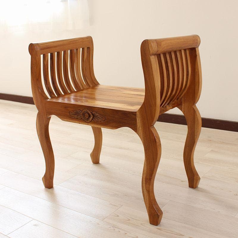 新品 アジアン チーク家具 無垢 デザインスツール リゾートチェア 椅子 腰掛