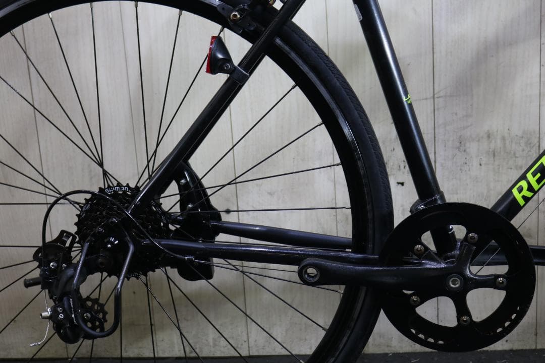 あさひ製レユニオン LILU 700C クロモリ 8速 460mm クロス　黒