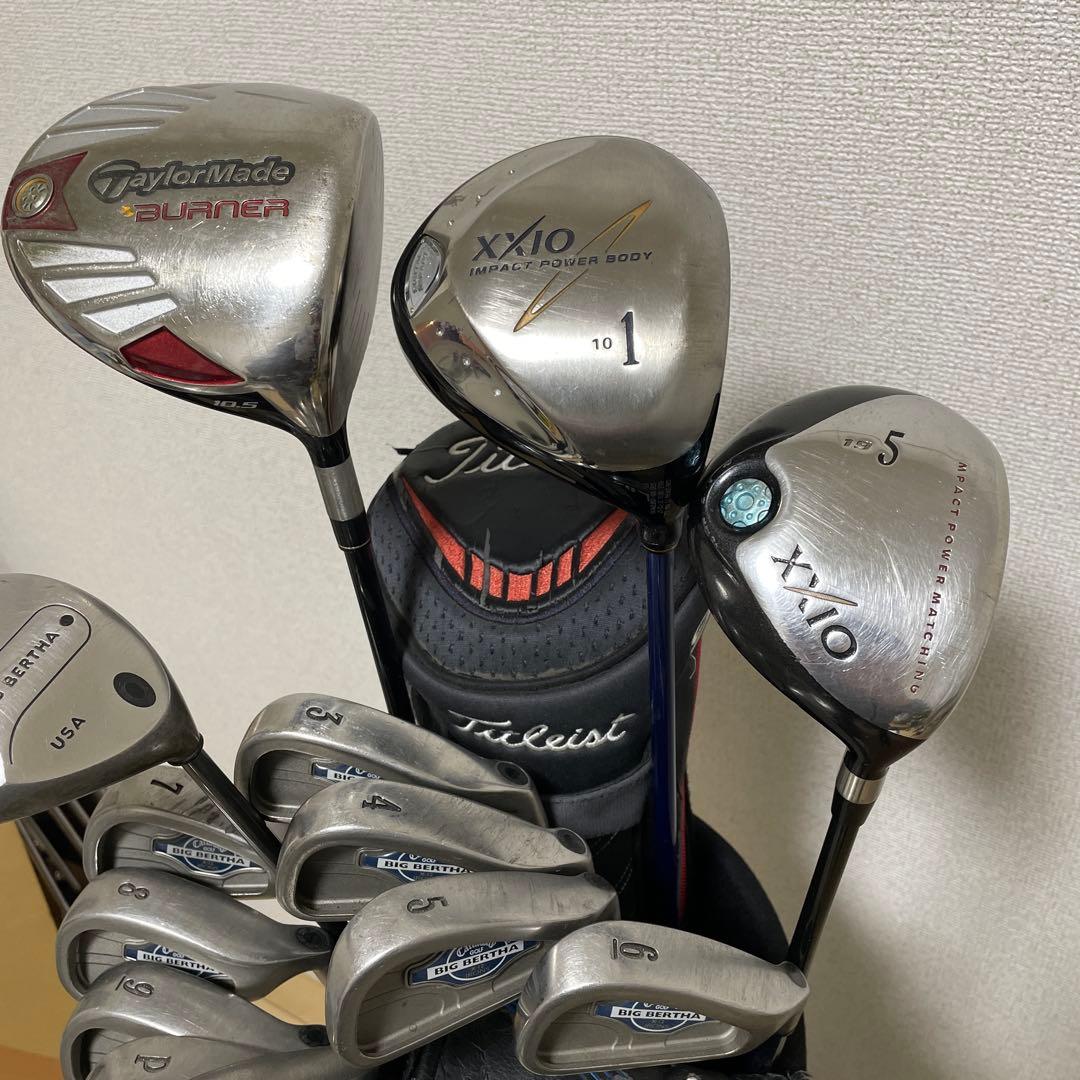 ゴルフクラブセット バッグ無しTaylorMade,XXIO, Callaway