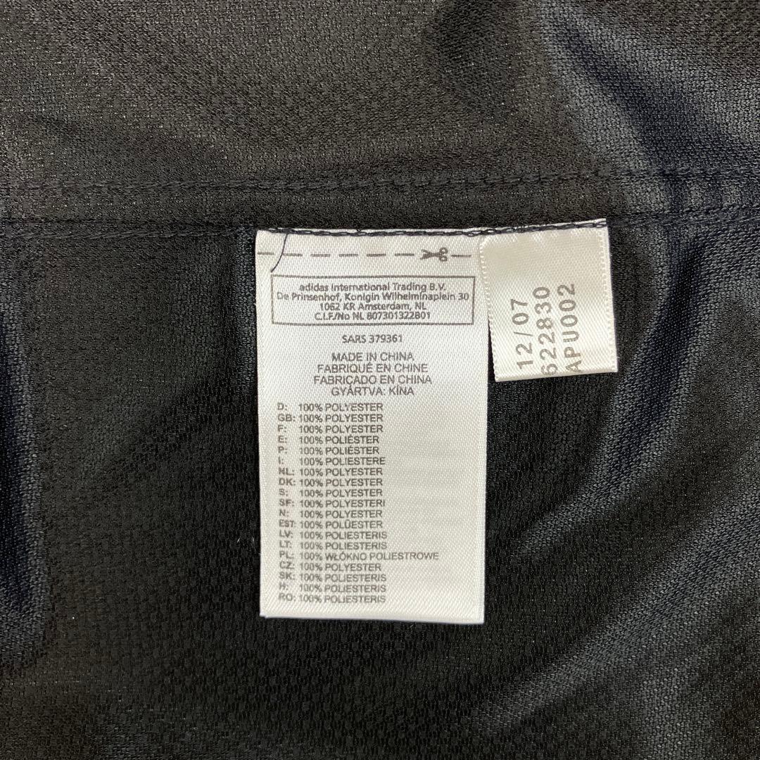adidas サッカードイツ代表 トレーニングシャツ 古着 三本線 ブラック