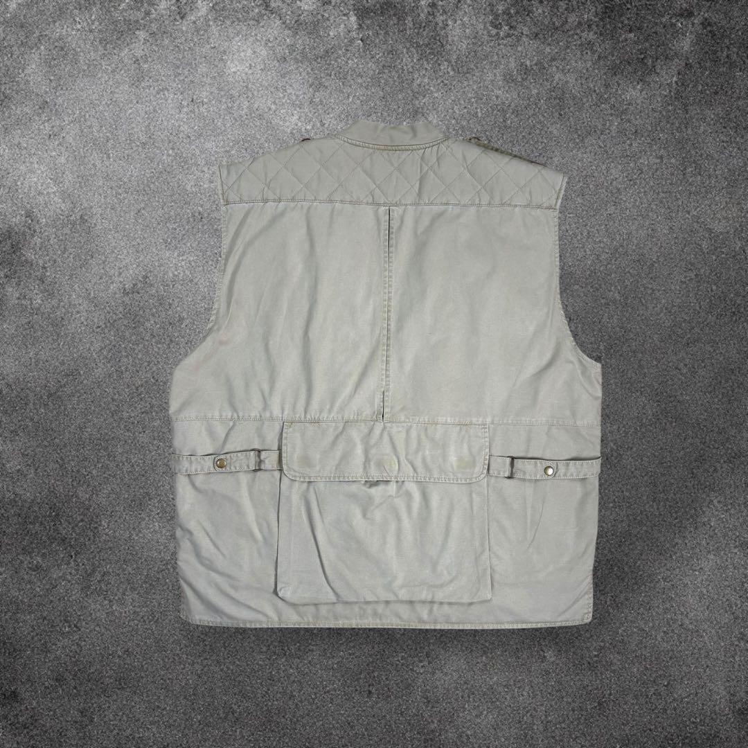 【希少】Woolrich90sフィッシングベスト2XLカーキフェード　ビンテージ