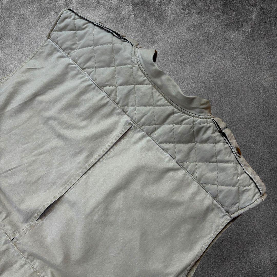 【希少】Woolrich90sフィッシングベスト2XLカーキフェード　ビンテージ
