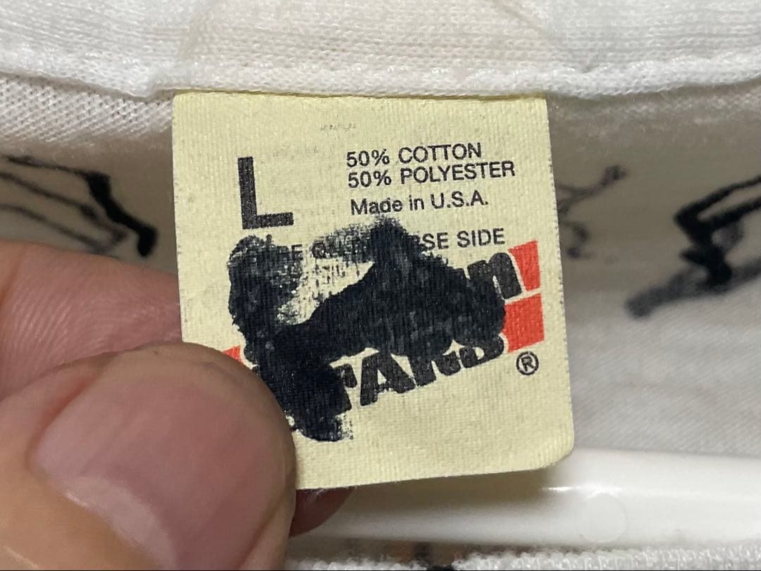 USA製AC/DCバンドTシャツLロックTミュージックT両面プリント