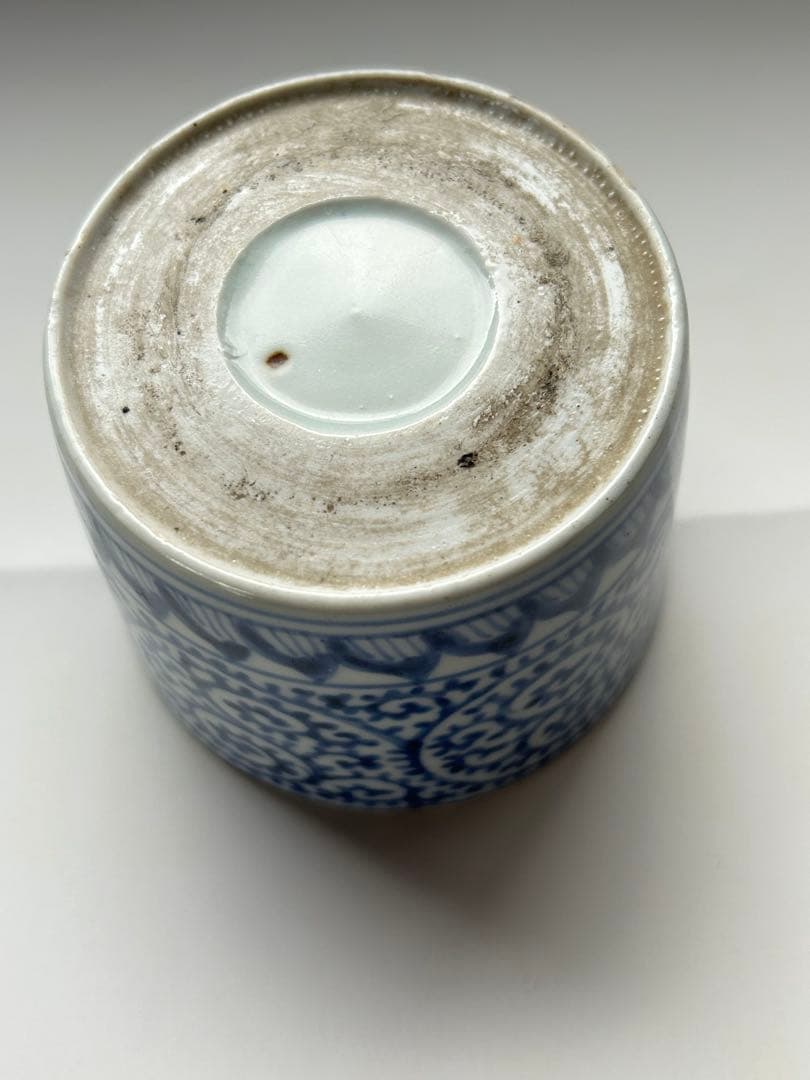 ✨【古伊万里】⭐️大蛸唐草　大振蕎麦猪口　江戸中期✨美品　骨董　時代物