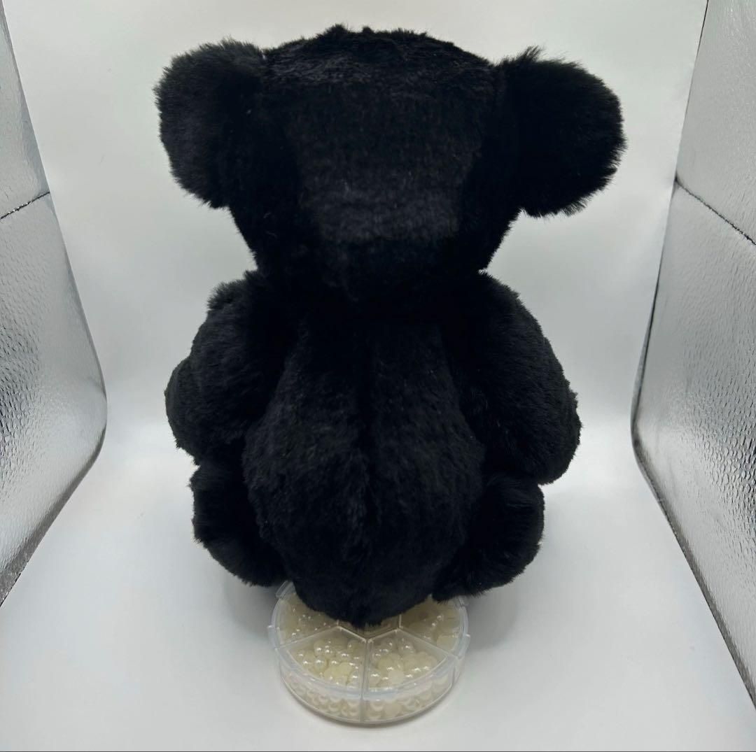 希少✨GUCCI テディベア ぬいぐるみ ブラック ラビットファー 箱付き 黒