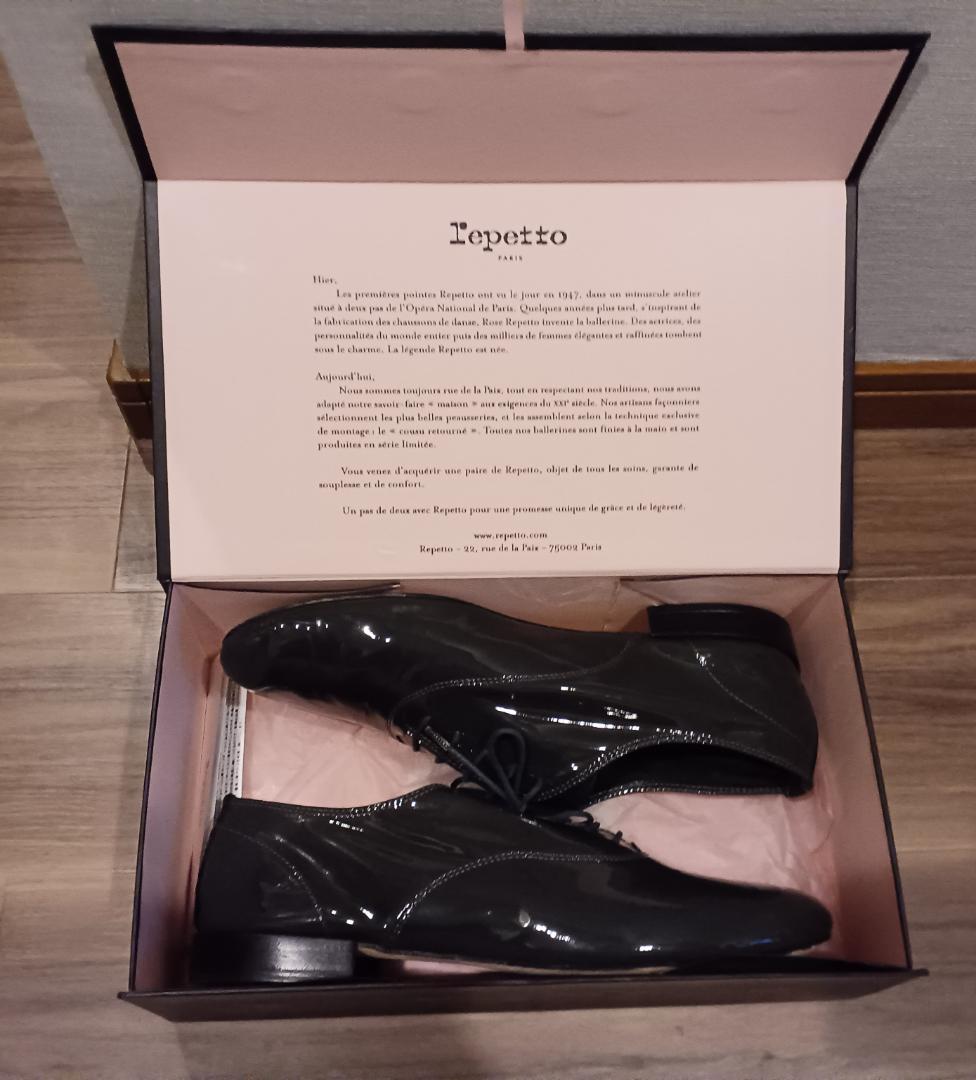 レペット（Repetto）　エナメル　メンズシューズ　グレー　フォーマルシューズ