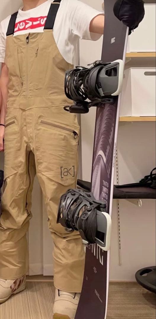 Burton[ak]スノーボード ビブパンツ メンズ GORE-TEX ベージュ
