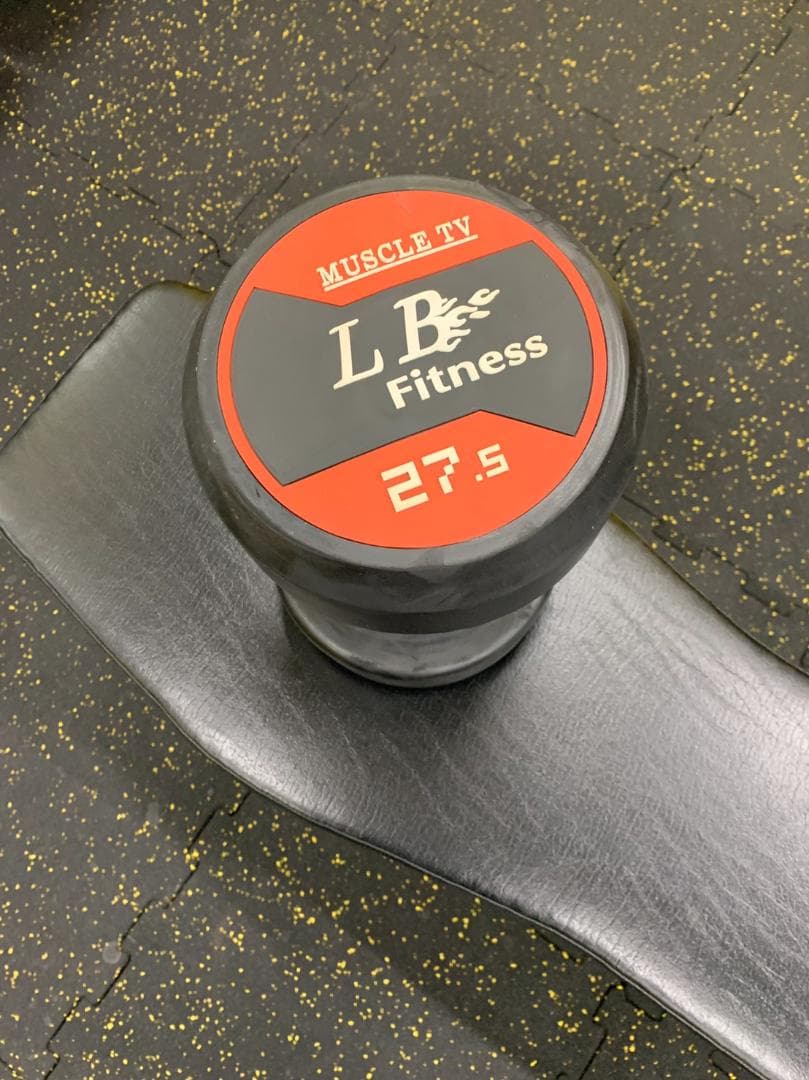 未使用ですが痛みありの為半額 　ラバー ダンベル 27.5kg×2個