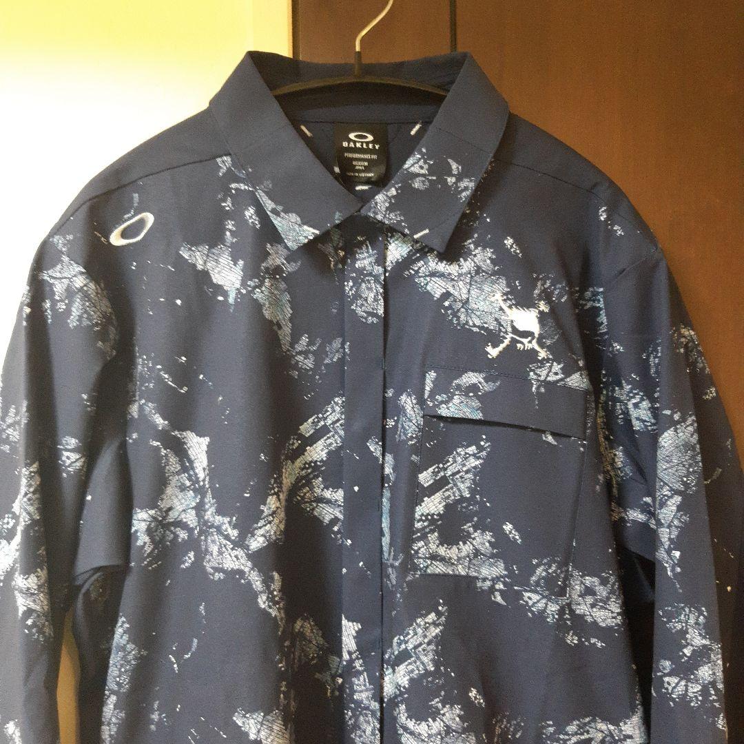 新品　オークリーゴルフ　メンズ　4WAYストレッチシャツ　スカルシリーズ　L