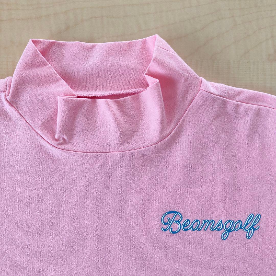 BEAMS GOLF半袖モックネックシャツM赤とピンク2点セット吸汗速乾