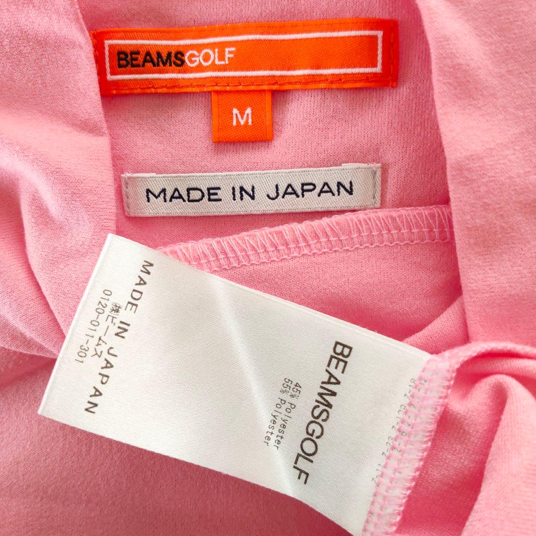 BEAMS GOLF半袖モックネックシャツM赤とピンク2点セット吸汗速乾